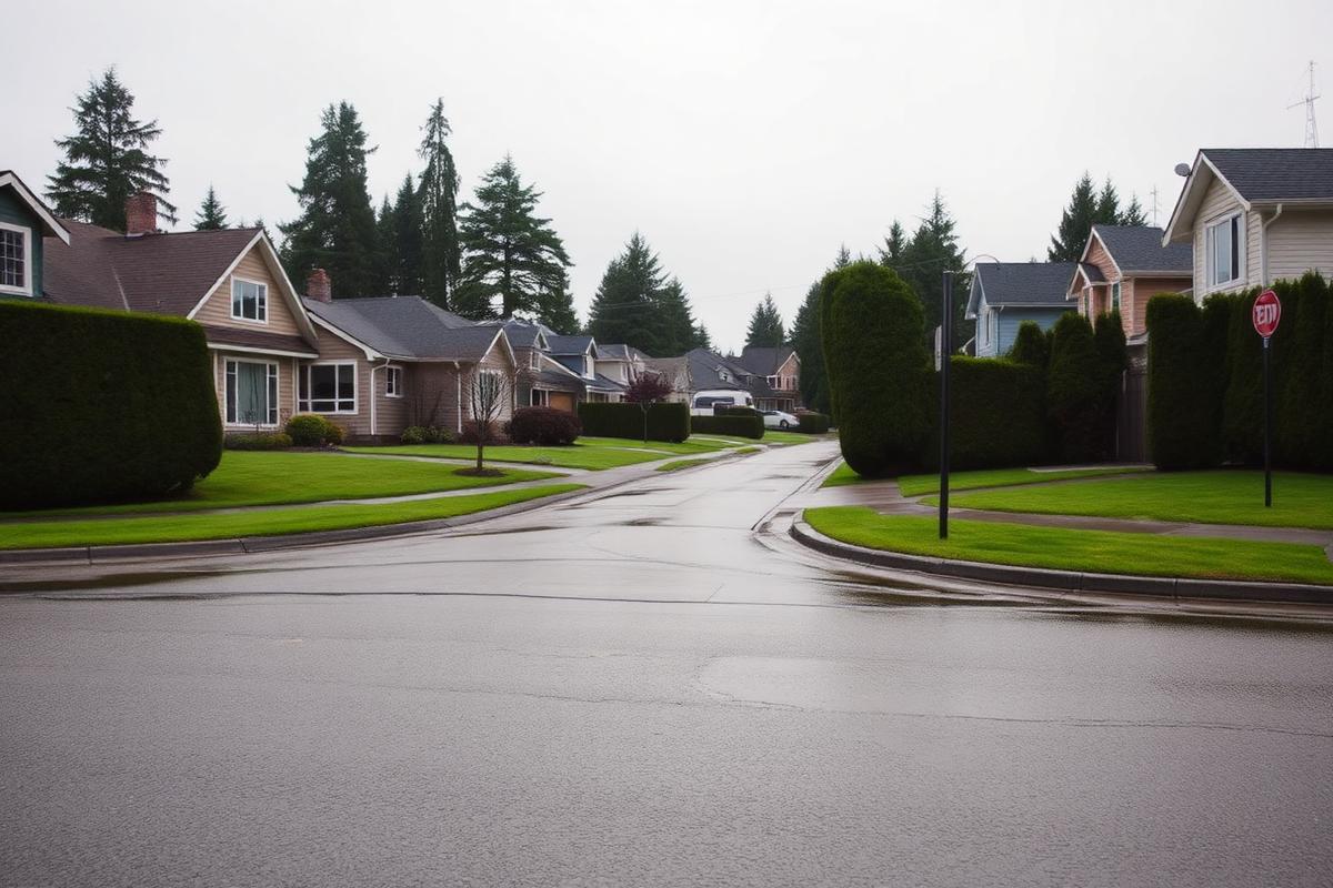 Residential streets in Coquitlam, BC